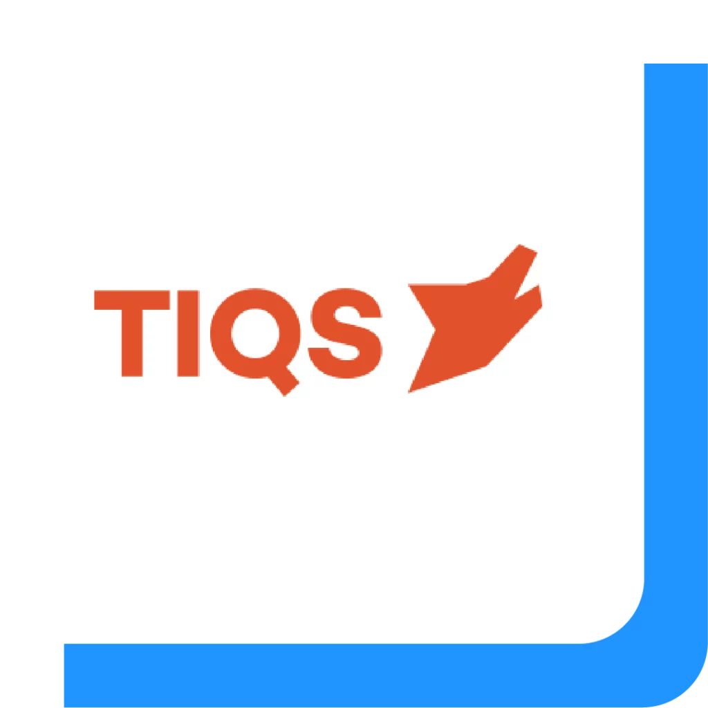 Het logo van Tiqs