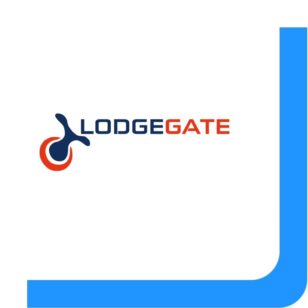 Het logo van LodgeGate