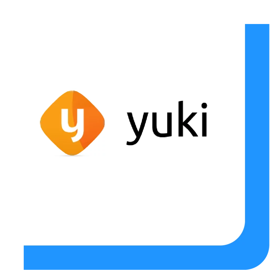 Het logo van Visma Yuki