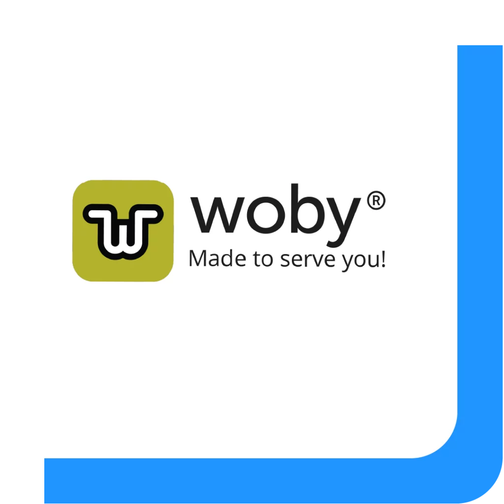 Het logo van Woby