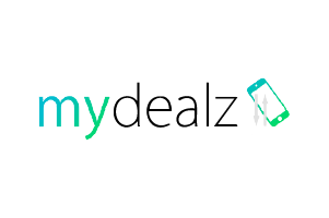Het logo van de Mydealz koppeling voor golfbanen