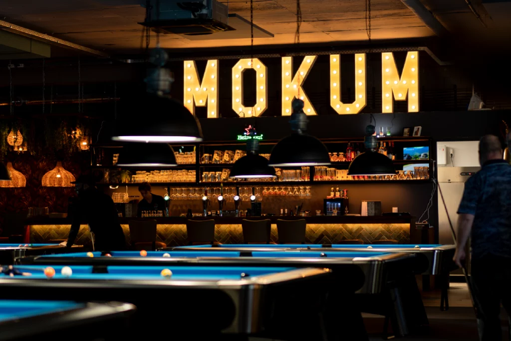 Interieur van Mokum Pool en Darts