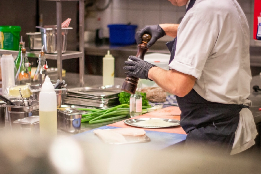 keukenbrigade in een restaurant
