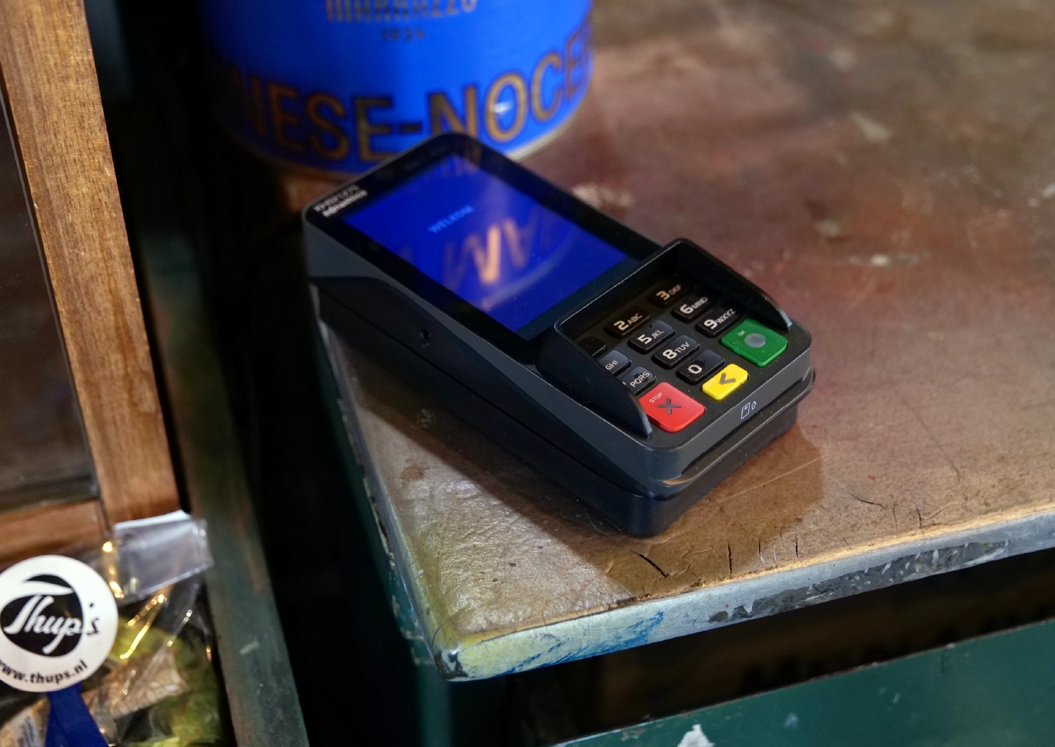 horeca pinautomaat in een restaurant