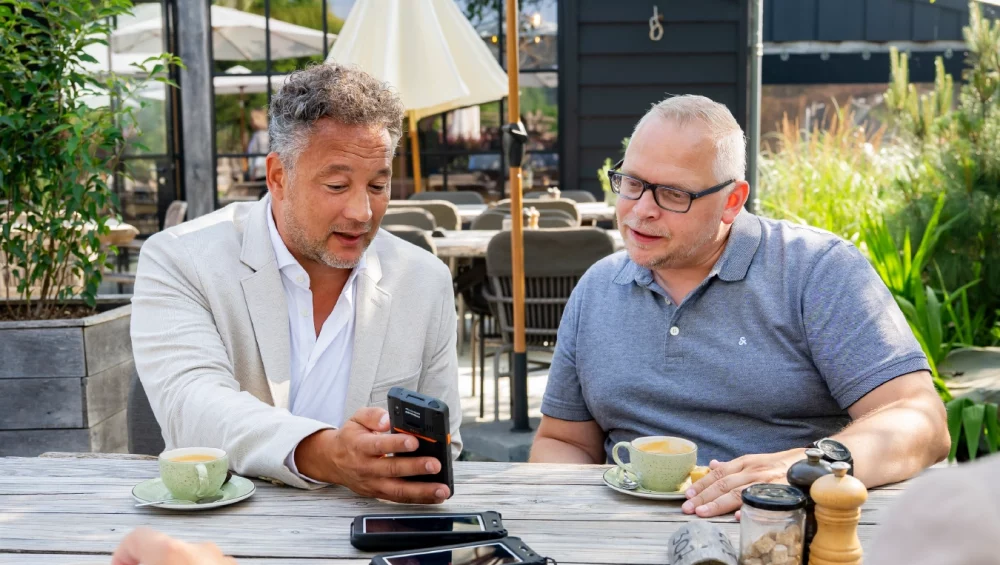 horeca handheld op het terras