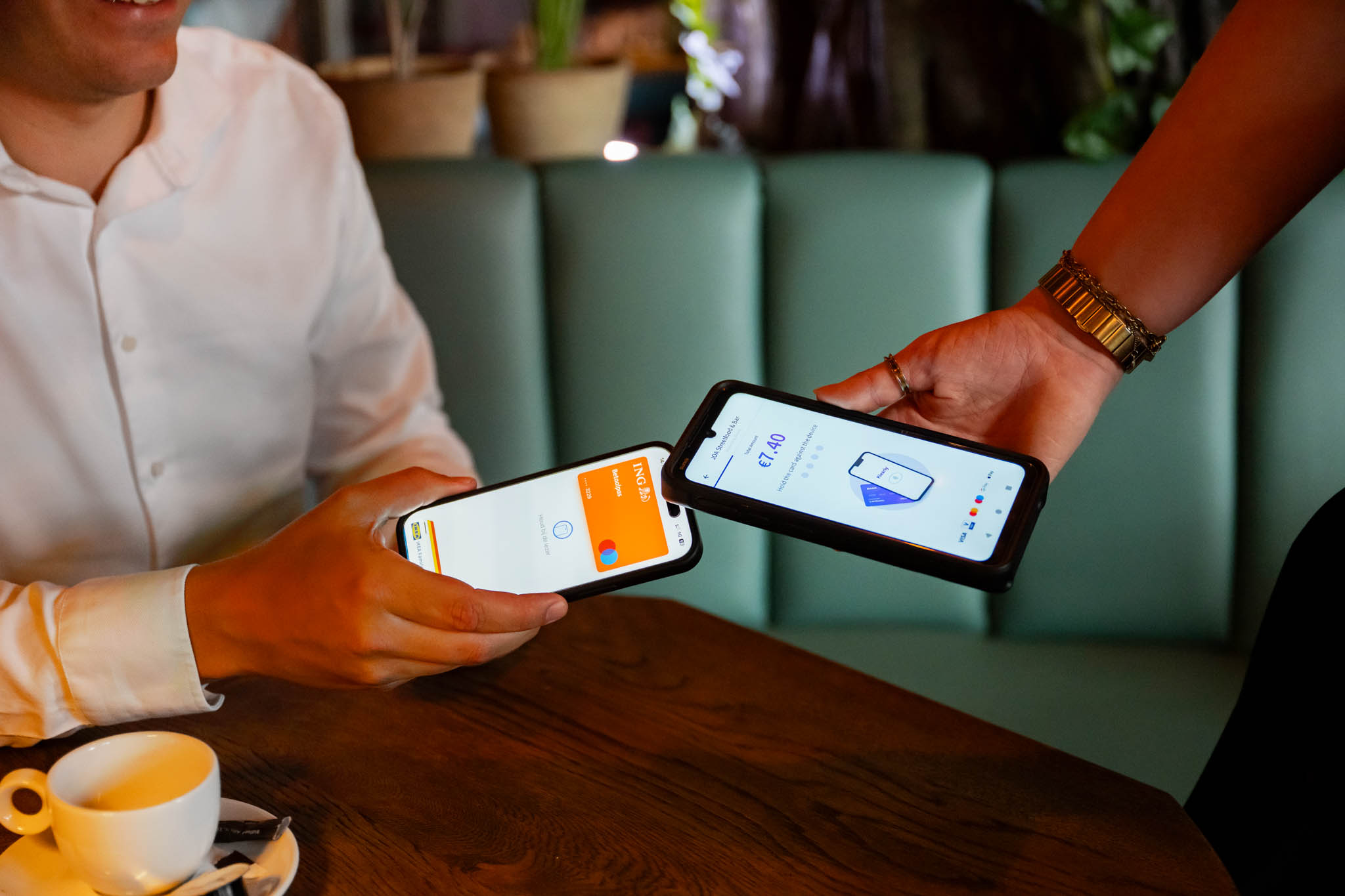 tap to pay betaling met een handheld