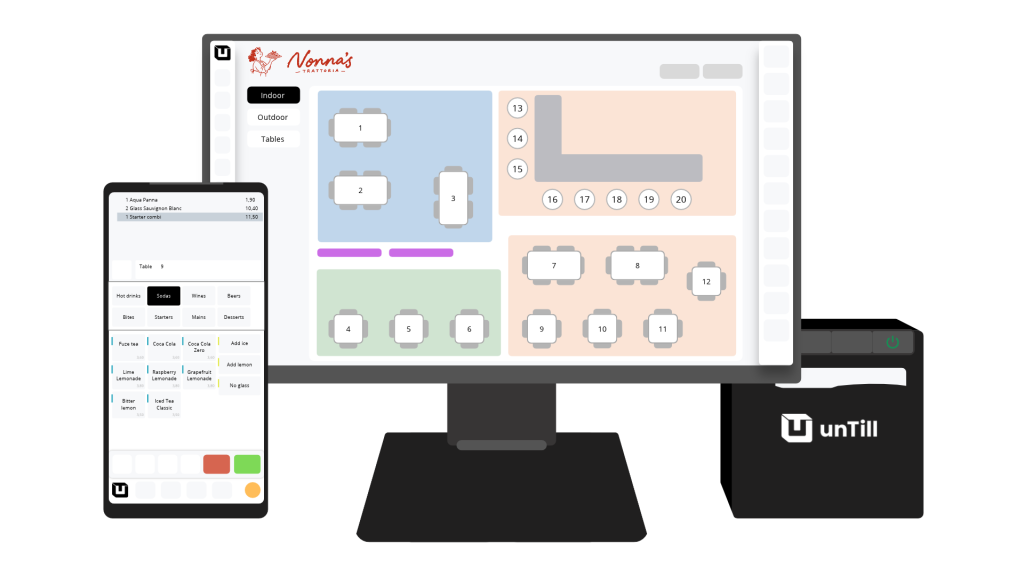 unTill Prime kassa met handheld en printer